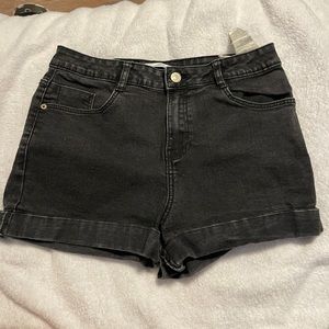 Zara Trafaluc Denim Black Shorts